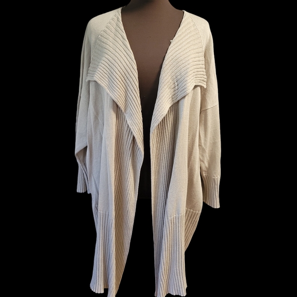 NWT Eskandar Light Tan Knit Oversized Cardigan